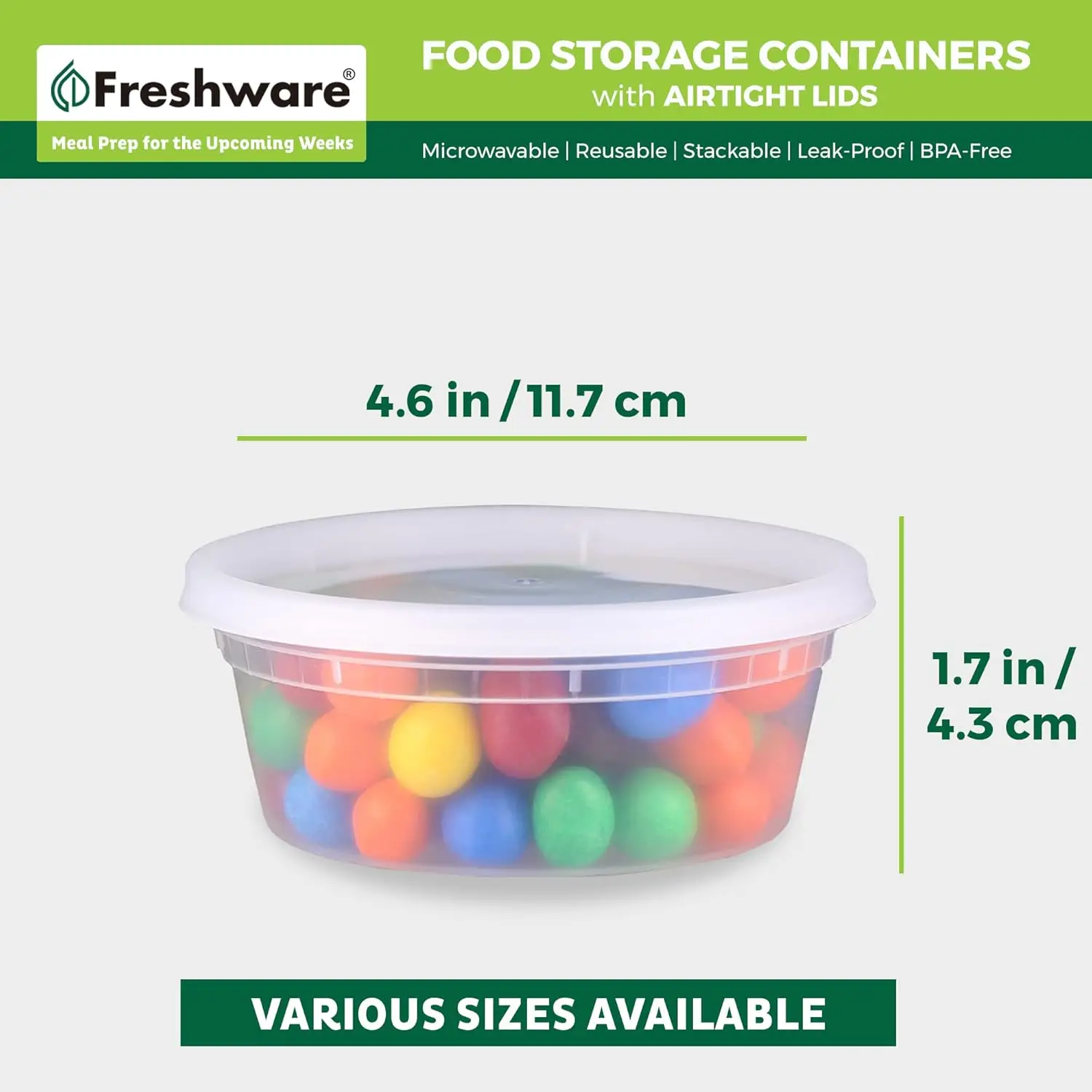 Food Storage Containers [240 Set] 8 oz Plastic Deli Containers with Lids, Slime, Soup, Meal Prep Containers 3