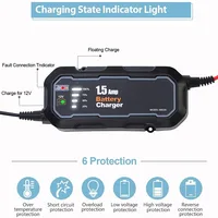 12V Motorcycle Battery Charger 1500mA Waterproof Automatic Battery Charging Tool Maintainer for Car Motorcycle Trickle Charger - Image 2