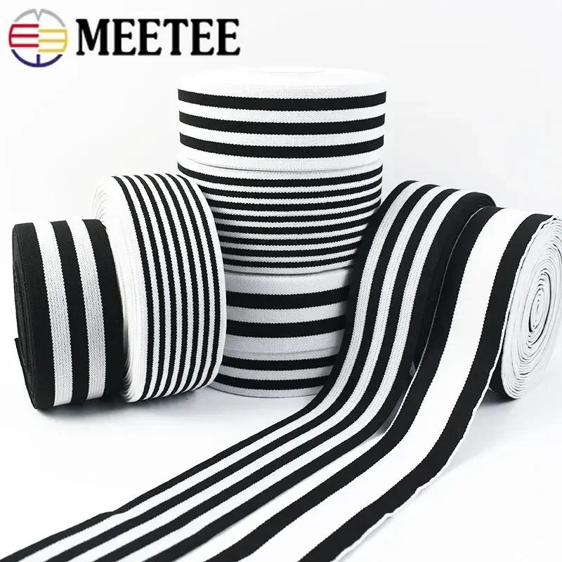 Elastico da 40 metri, 20 mm, 30 mm, larghezza di banda bianca nera, elastico per cucito, elastico per pantaloni, fai da te, abbigliamento e fai da te