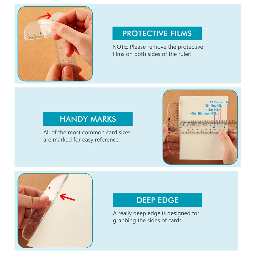 Acrylic T Square Ruler T Shape Ruler Clear Transparent Measurements Straight Tool for Crafting