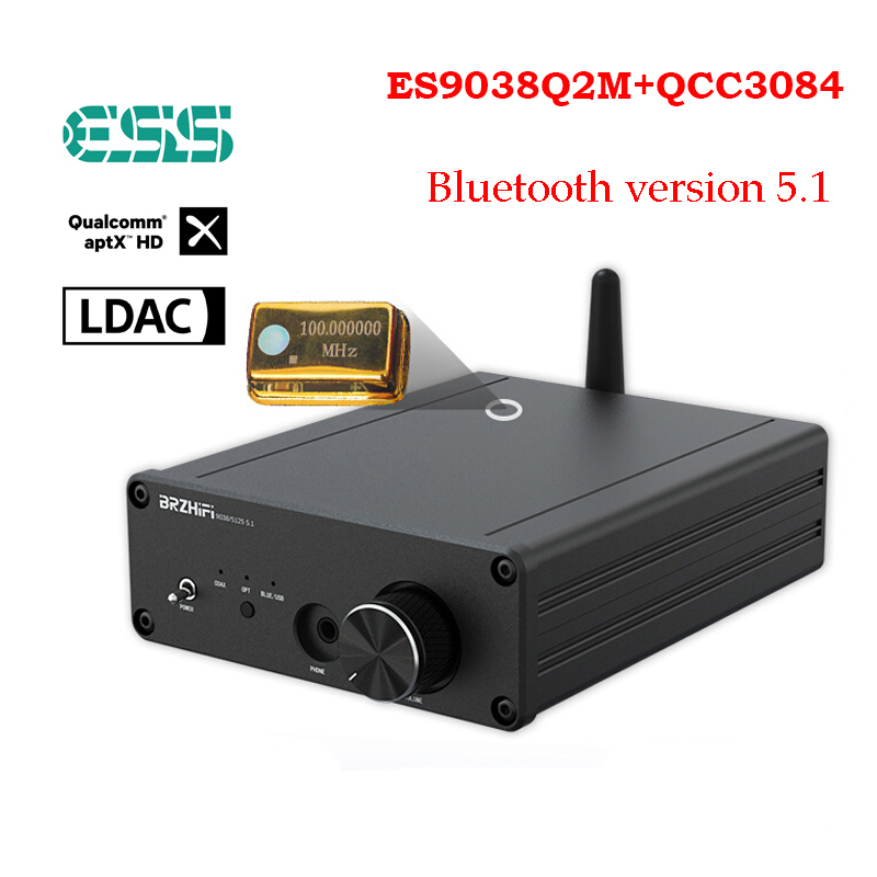 HIFI Bluetooth Audio Decoder ES9038Q2M DAC QCC3084 Bluetooth 5.4 Lossless Audio Receiver Digital Optical Coaxial Input
