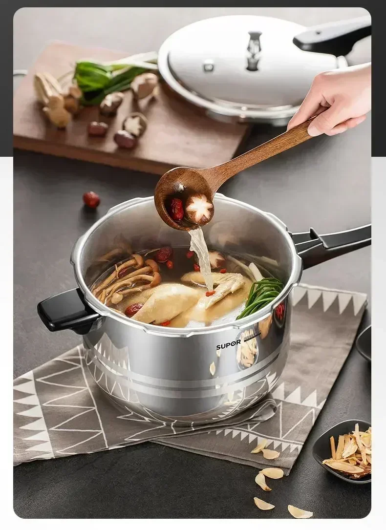 Pressure Cooker Stainless Steel for Home,high pressure cooking， with Thickened Safety slow cooker electric cooker