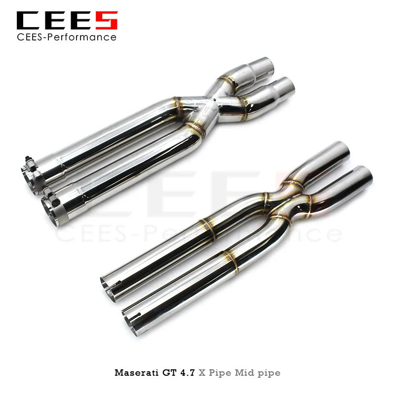 CEES X Pipe Mid pipe For Maserati Gran Turismo/GT 4.7 2008- Stainless Steel High Performance Exhaust Pipe Automobile Parts
