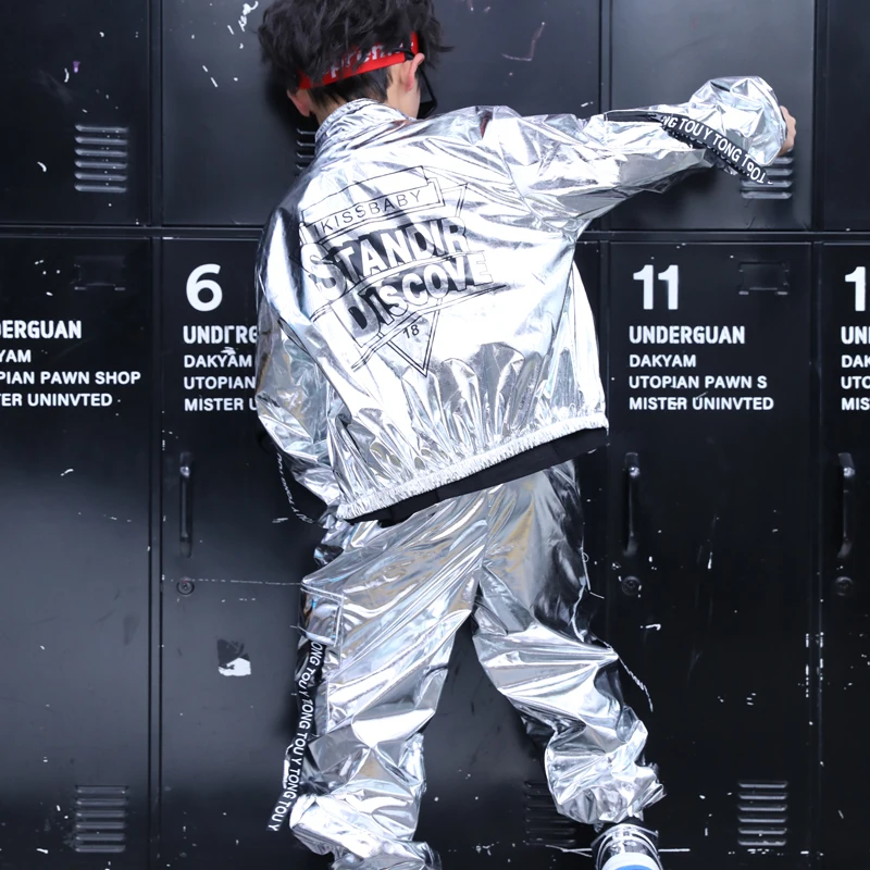 Street Dance Outfit Teen Children Costume Streetwear Shining