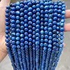 Wholesale 6 8 10mm Blue Kyanite Beads Round Loose Spacer Pick Size For Jewelry Making Diy Necklace Bracelet Accessory 15" Inch 5