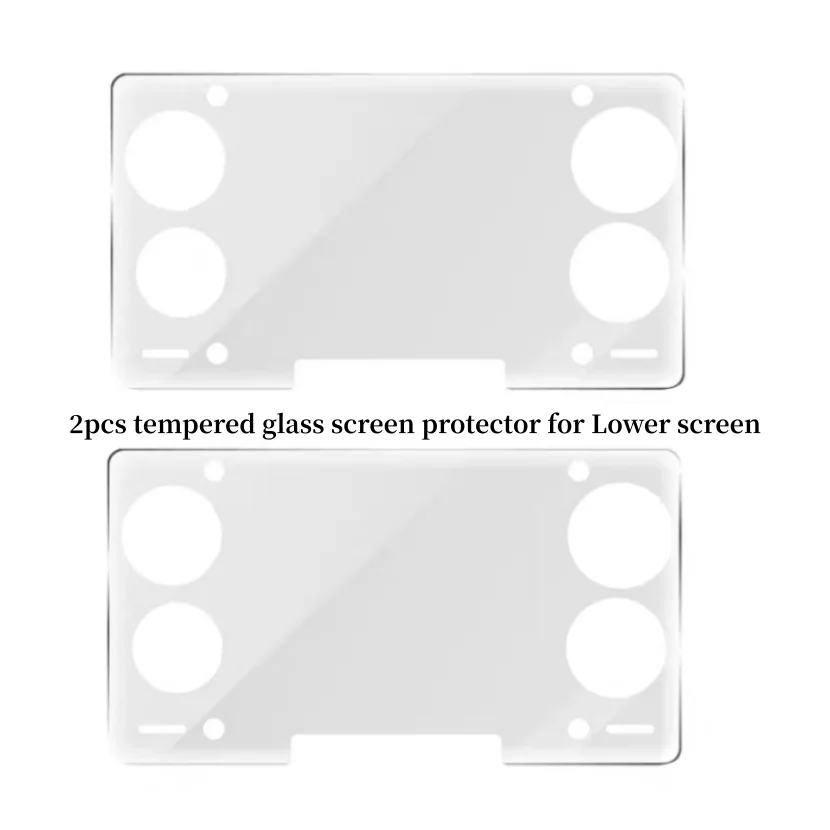 Premium Anti-Scratch Tempered Glass Screen Protector for Dual Screen Game Console