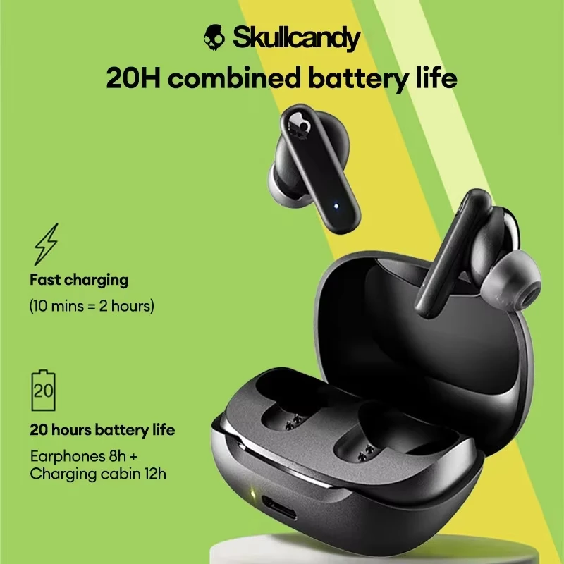 Skullcandy S2TAW-R740 Wireless Bluetooth Headphones with Smart Mic