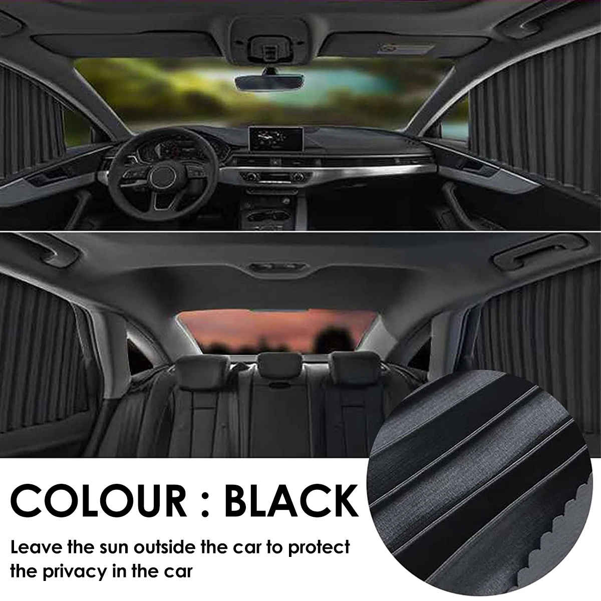 1 Pair Stretchable Plastic Rail Car Side/Rear Window Sunshade Curtain Auto  Window Sun Visor With Elastic Car Blackout Curtain - AliExpress