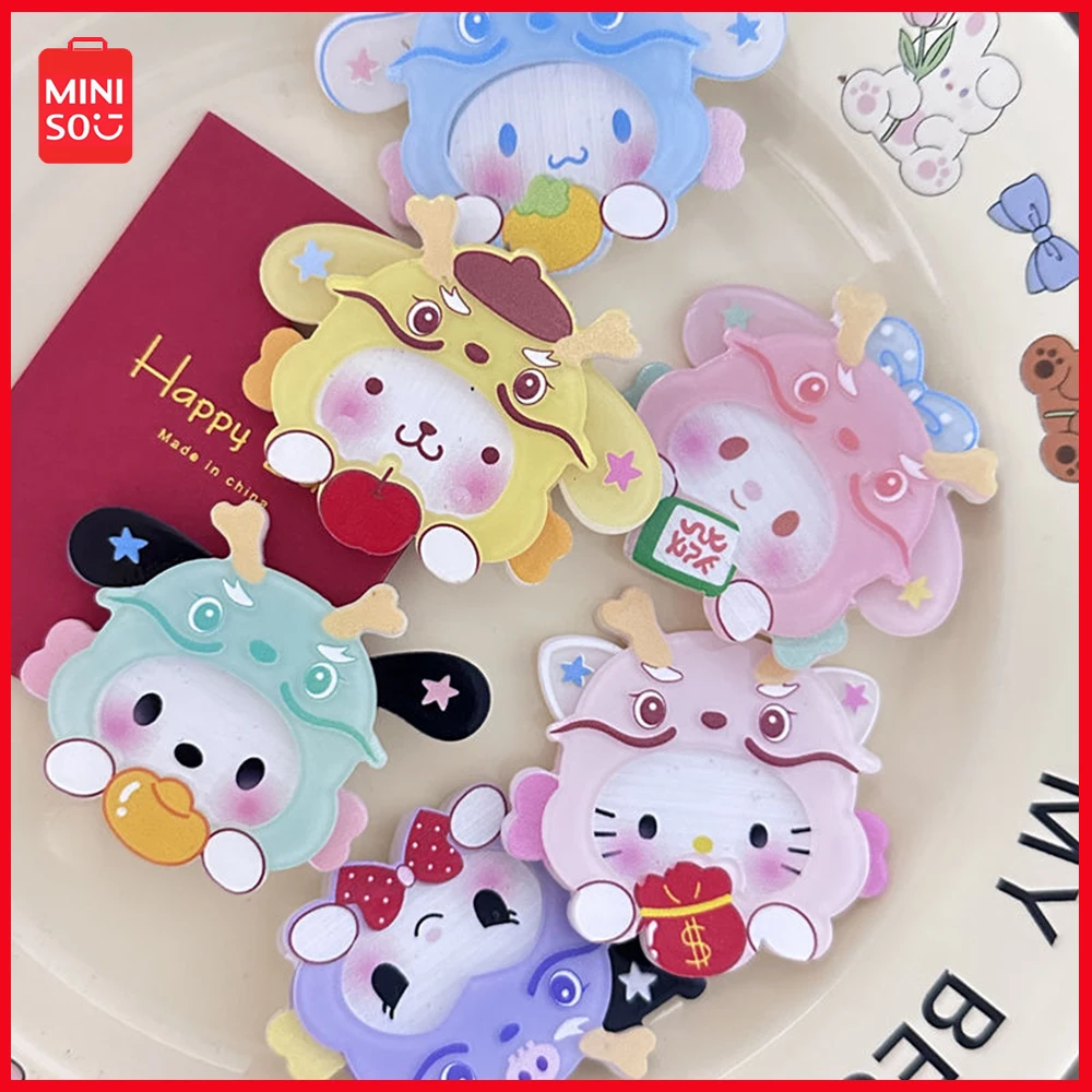 

2024 Новый Miniso Sanrio Kuromi мультфильм аниме Корейская версия женская акриловая доска заколка для волос праздник день рождения подарок на день Святого Валентина