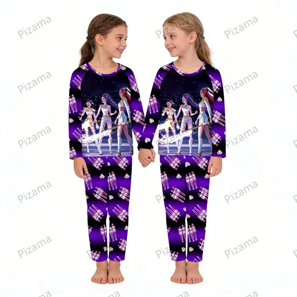 Children's Pajamas Set Full Sleeve Cartoon Kpop Demon Hunters Girls Pajama Middle Kids Homewear Boys Clothes Set Pijamas Infanil Sd6998a1afd8342dca6c6fa98b604cba5N