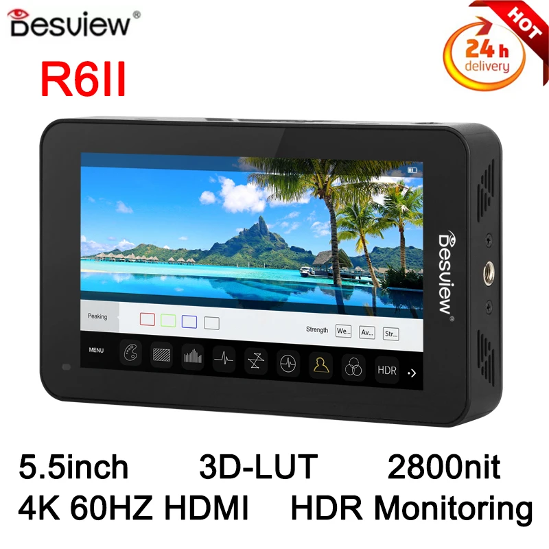 

Монитор Desview Bestview R6 II R6II 4K, 5,5 дюймовый монитор, совместимый с HDMI, 3D LUT HDR, сенсорный экран для камеры DSLR