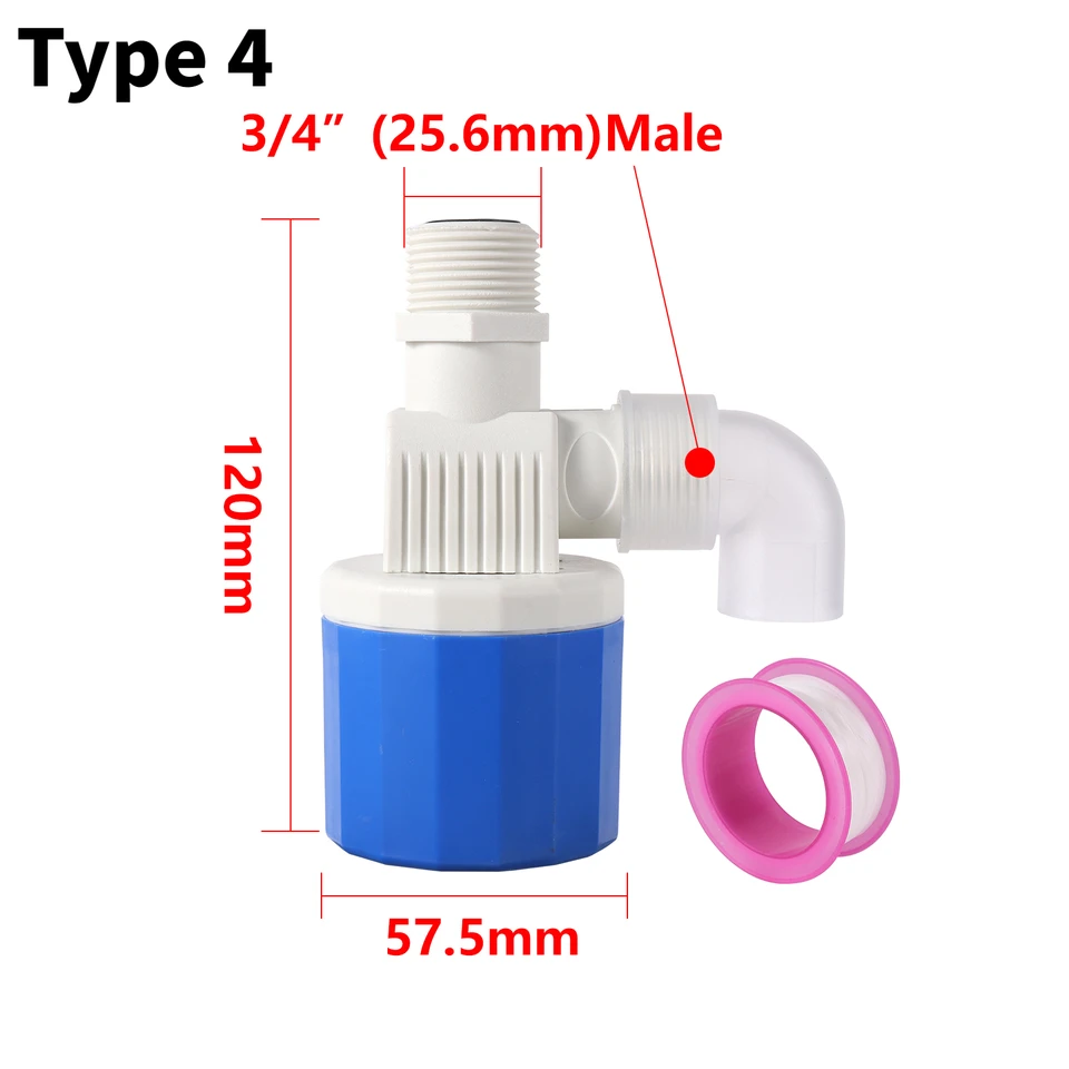 New 1/2" 3/4" Automatic Water Level Control Valve Float Ball Valve Tank Tower Pool Float Switch Water Inlet Valve Automatic Stop