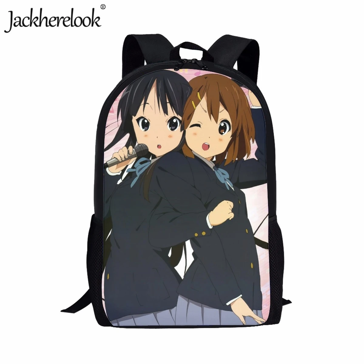 

Jackherelook K-ON Girls Print Kawaii School Bag Fashion Trend Japan Anime Backpack for Students Large Capacity Travel Laptop Bag