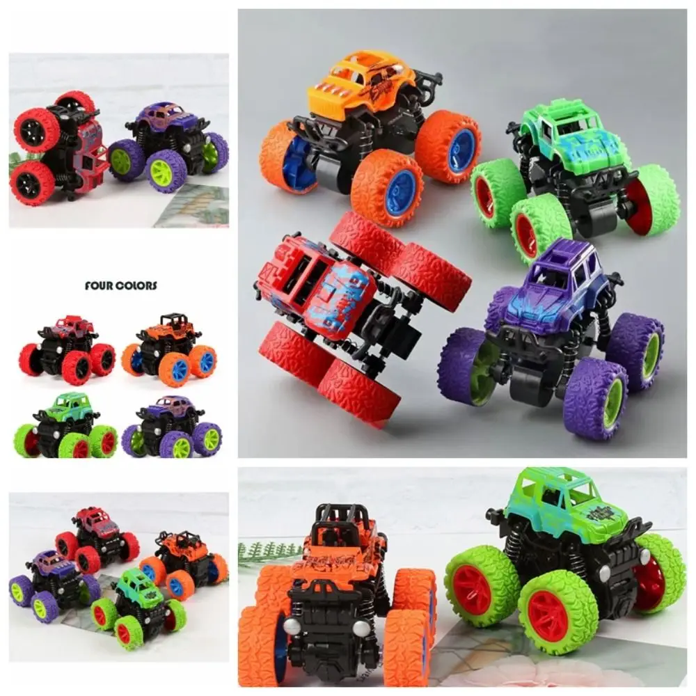 

360 Rotation Inertia SUV Car Plastic ABS Off-road Vehicle Stunt Dump Cartoon Dinosaur Mini Size Friction Power Truck Girls