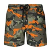 Camouflage Graphic Beach Shorts Men 3D Camo Gothic Skull Printed Swimming Trunks Sohier Army Vetern Military Fashion Short Pants 5