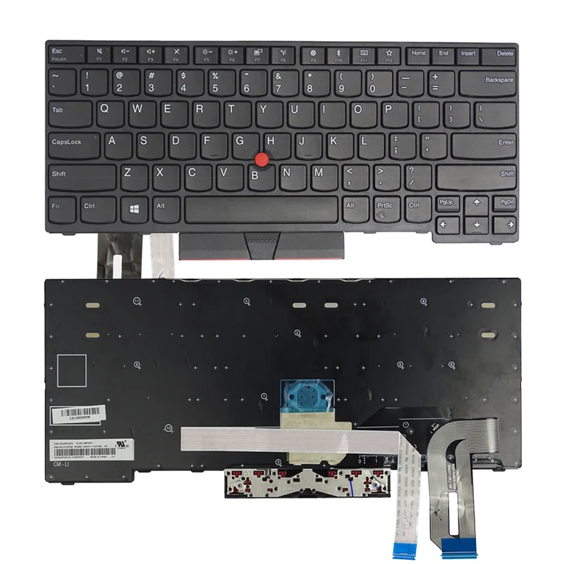 Lenovo-teclado para Notebook Thinkpad E490 E495 T490 T480s E480 E485 L380 L480 L390 T14 Eua Reino Unido sp br 01yp280 01yp400 Original - Imagem 6