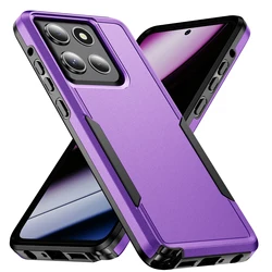 Rugged Armor Shockproof Phone Case with TPU Frame and Plastic Cover for Moto G Power 2026 (Purple - Black)