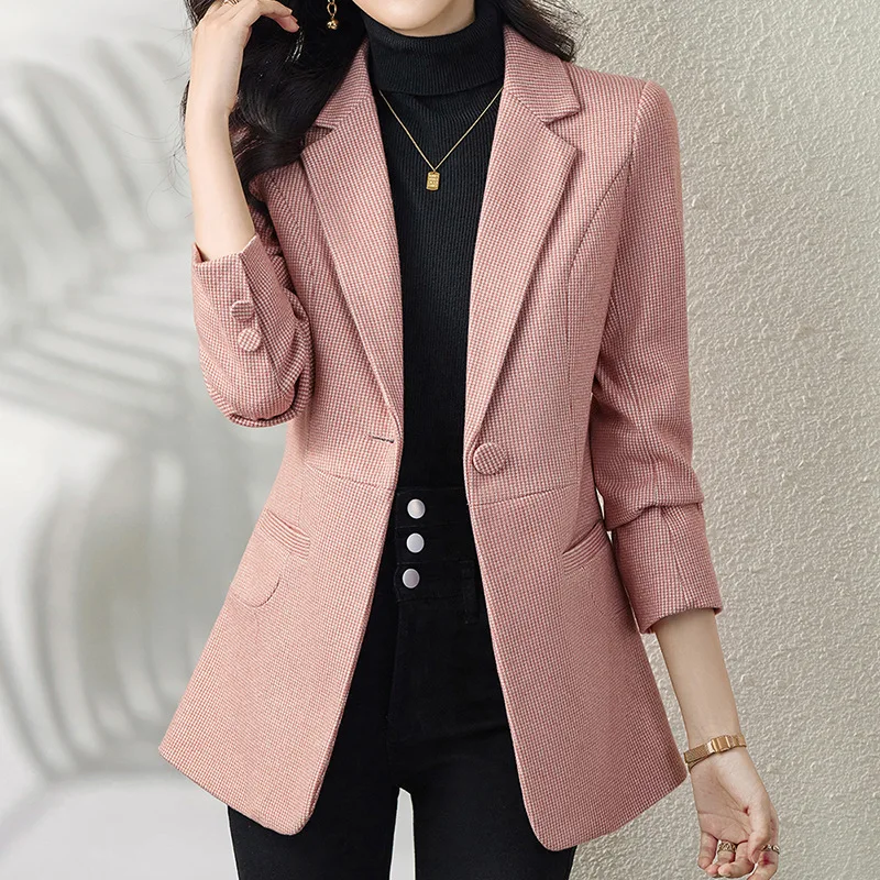 

Formal Blazers Femininos for Women Autumn Winter Long Sleeve Professional Female Office Business Work Wear Outwear Tops Blaser