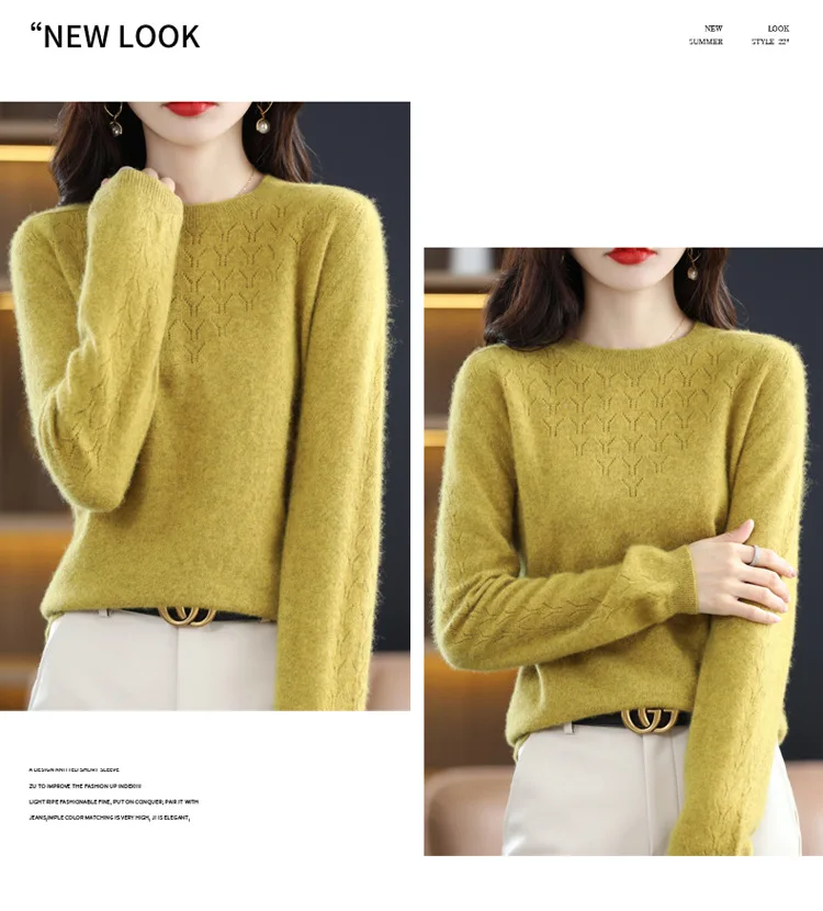 Pull Femme Neue Warme Strickwaren Rundhals Langarm Tops Herbst Winter Pullover Frauen Bodenbildung Pullover Stricken Woolen Hemd – Detail 5