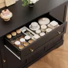54" Buffet Cabinet with Storage, Modern Kitchen Buffet Sideboard with Drawer, Wood Coffee Bar Cabinet with Adjustable Shelves 4