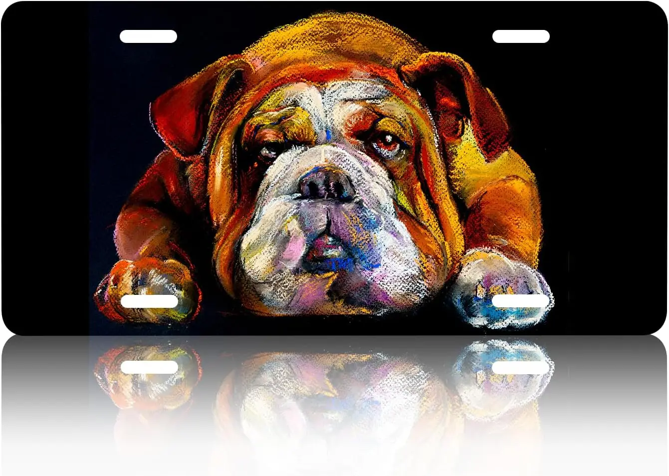 

License Plate Dog Decorative Car Front Metal Car Front License Cover Aluminum Novelty Car Sign Gift for Men Women 6x12 Inch