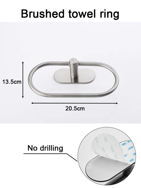 Brushed towel ring