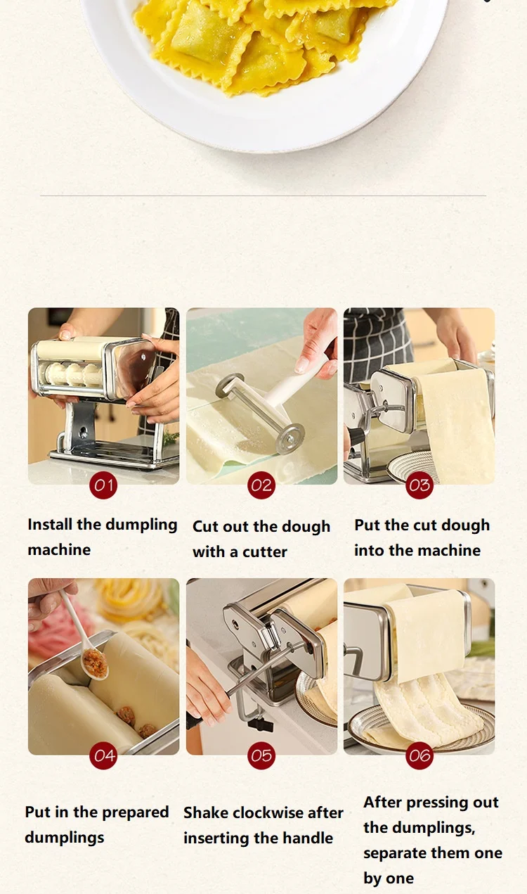 Stainless Steel Manual Noodles Maker Dough Pressing Machine Duplings Maker Noodle Making Machine 2 In 1