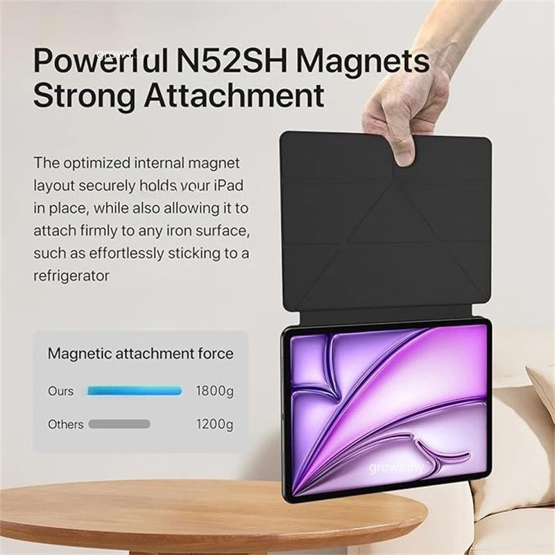 Premium Magnetic Foldable Flip Case - Durable Protective Tablet Cover (12.5 Inch)