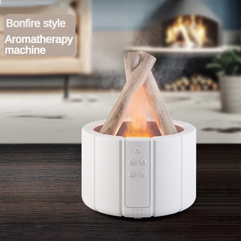 Aroma Diffuser Air Humidifiers Home Office Desk Decoration Aromatherapy Machine Creative Simulation Flame Humidifier Small