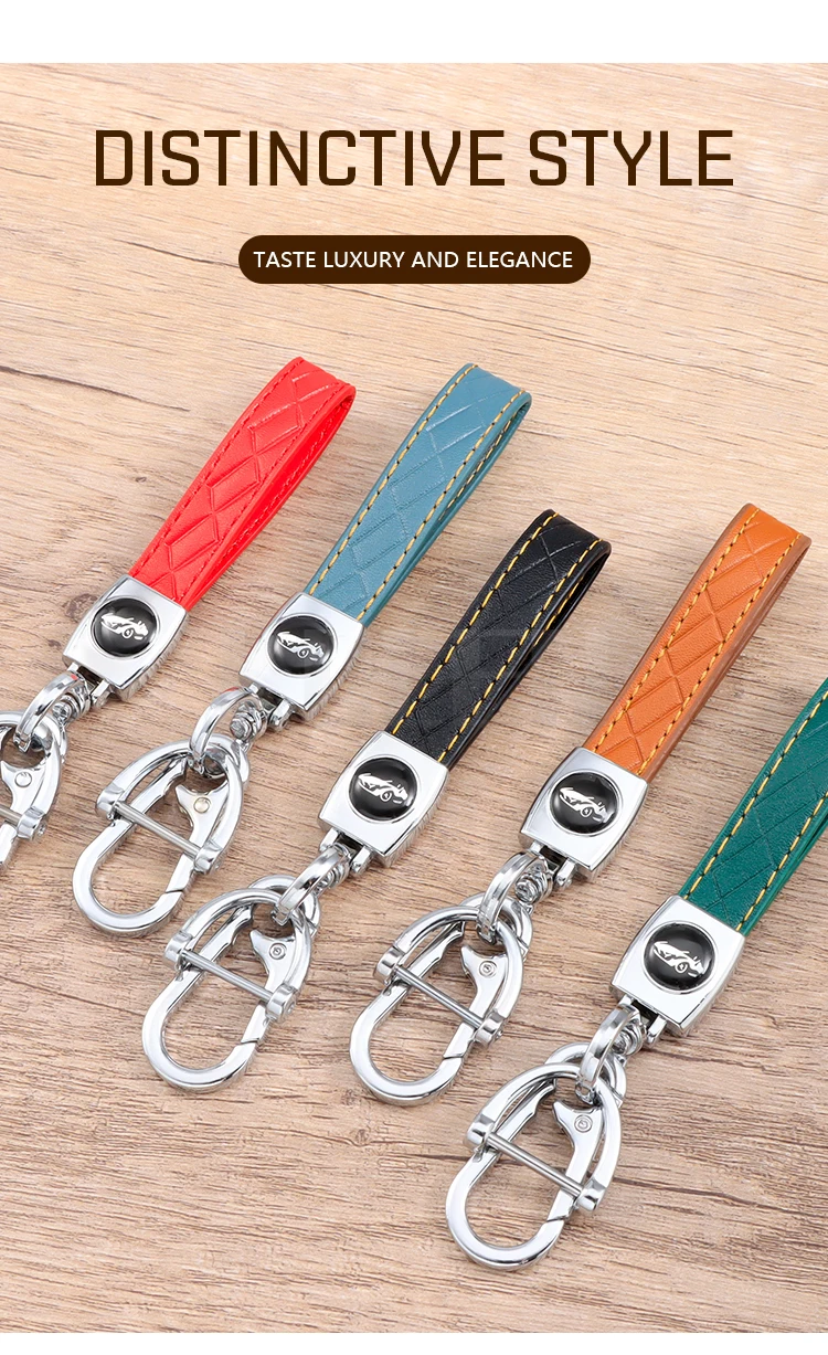 Portachiavi per auto in pelle intrecciata a mano portachiavi con fibbia a ferro di cavallo rotante a 360 gradi in metallo staccabile per uomo donna regalo di alta qualità - Sd69a2de2dac8477299cabcbe668067c8h