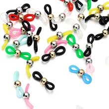 

50Pcs/Lot Mixcolor Glasses Chain Silicone Rubber Ring Non Slip for DIY Connector Strap Eyelets Rope Sunglasses Cord Accessories