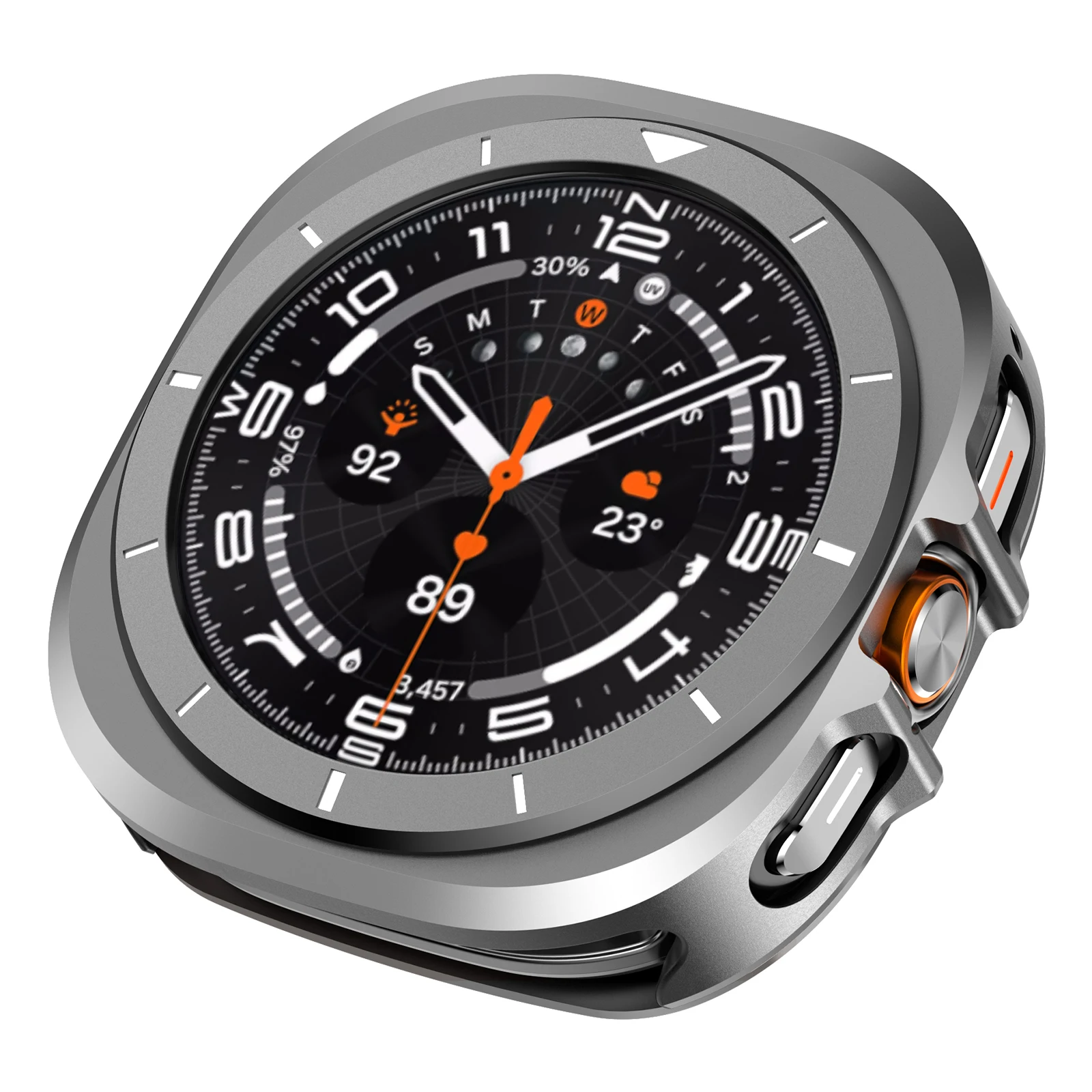 Premium Metal Protective Case | Durable Alloy Hard Cover for Smartwatch | 47mm Bumper Accessory