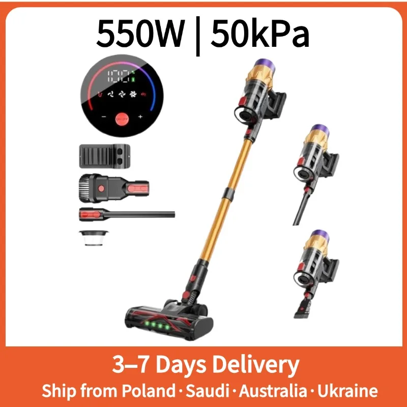 IDEACH V18 550W 55kPa เครื่องดูดฝุ่นไร้สายแบบใช้มือถือ,หน้าจอสัมผัสอัจฉริยะ,3 โหมดพลังงาน,แบตเตอรี่แบบถอดได้,เครื่องดูดฝุ่นสําหรับ Home 1