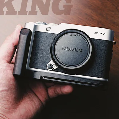 

Quick Release L Plate/Bracket Holder hand wooden Grip L-Shaped for Fujifilm fuji X-A7 XA7 Arca-Swiss RRS