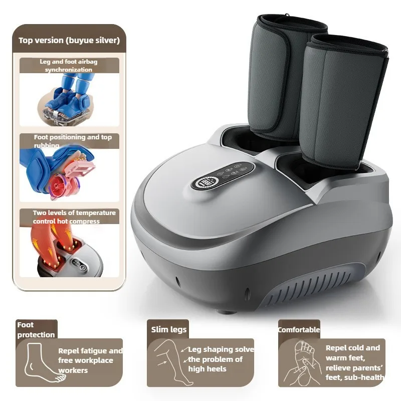 원격 완전히 포장 된 에어백 다리 마사지와 발 마사지 전기 기계 난방 6D 스마트 제어 발 마사지 기계