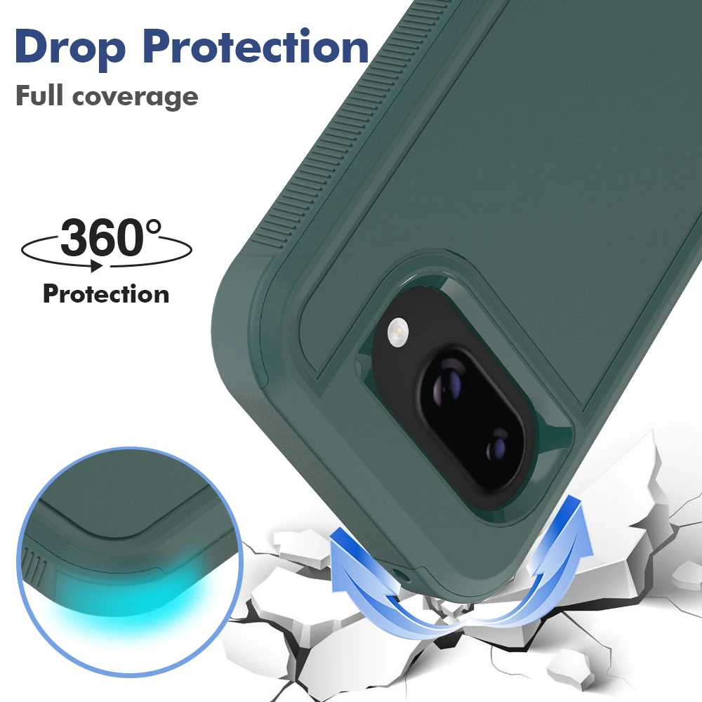 Dual-Layer Heavy Duty Armor Shockproof Dust-Proof Rugged Protective Case - PC + TPU