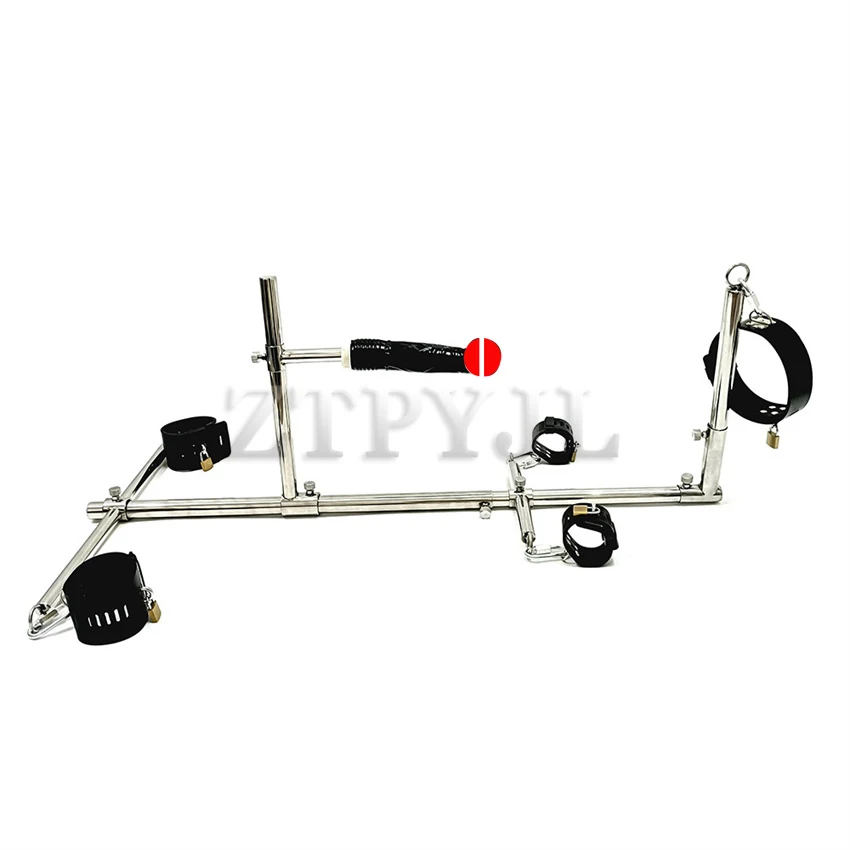 Sex Furniture Bondage BDSM Restraint Set Neck Handcuffs Anklecuffs W Dildo Sex Toys Women Couples Adult Games Erotic Product sex toys sex chair bed