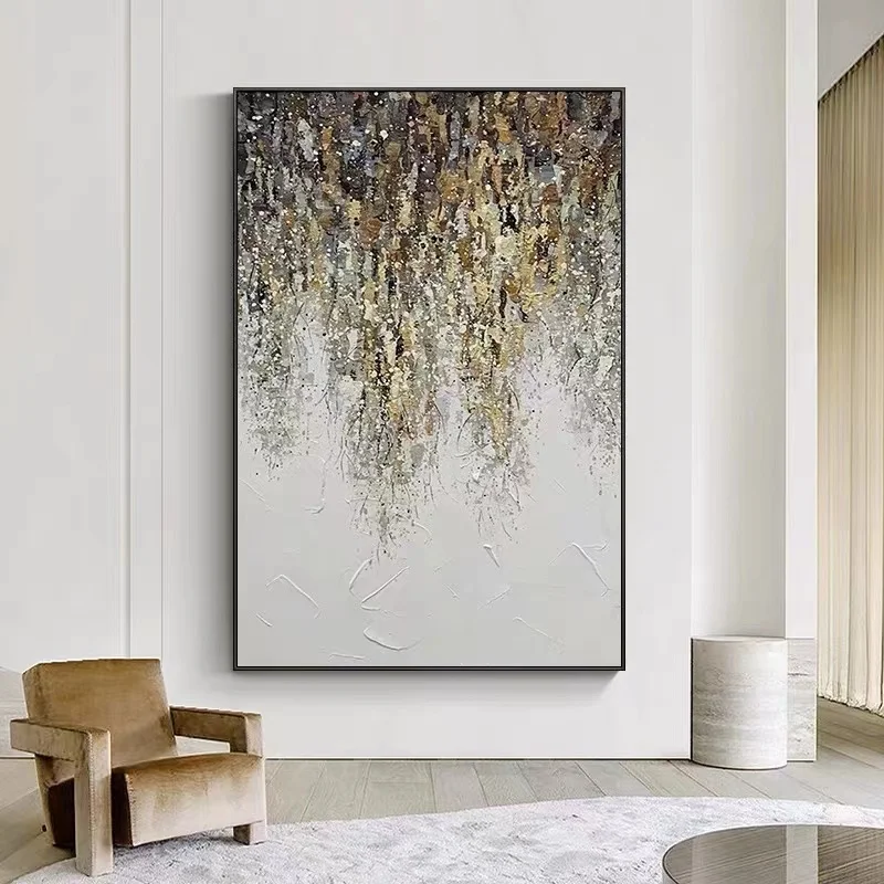 

Hand painted Modern Abstract canvas Oil Paintings Abstract gold Oil Painting picture Living Room home Decoration wall paintings