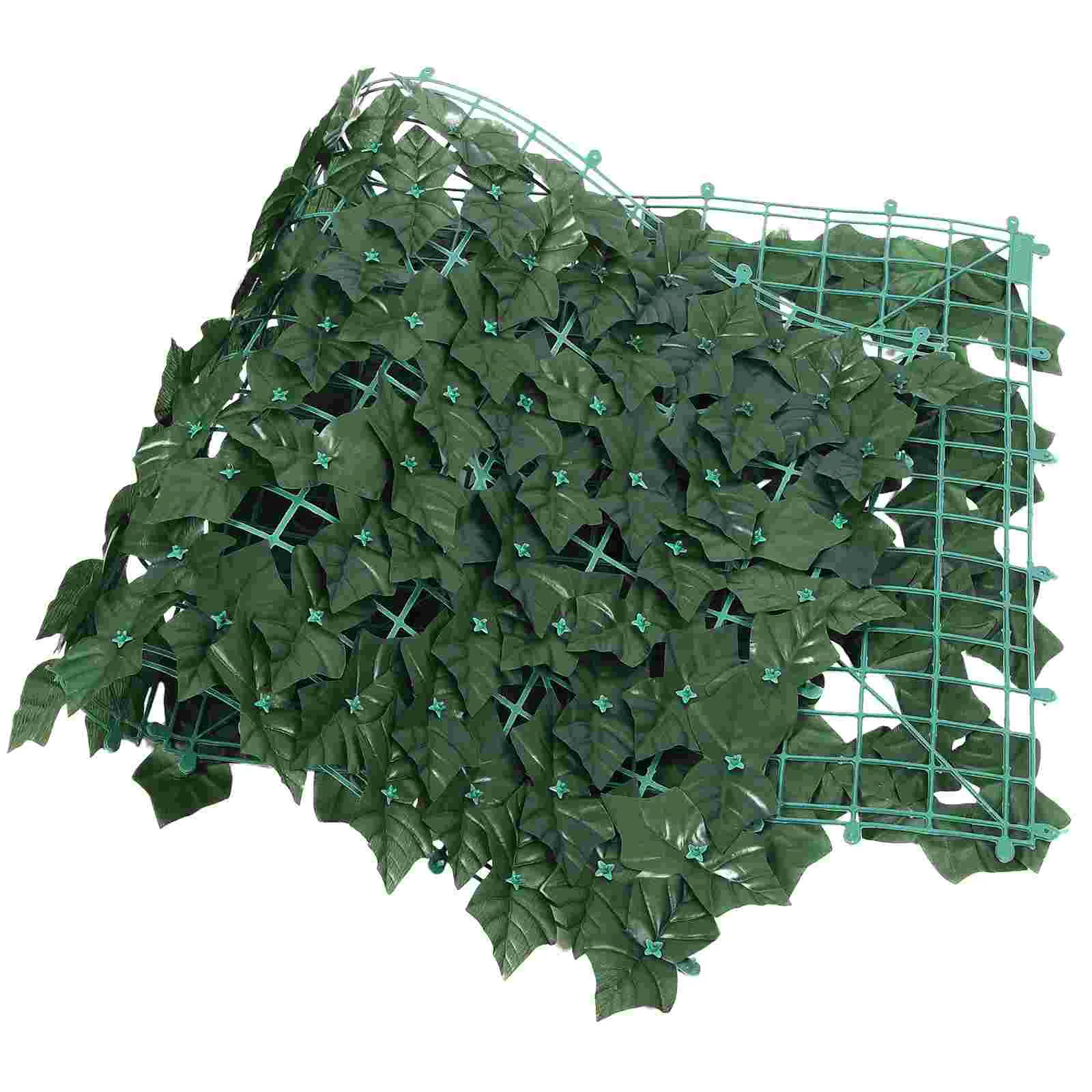 

Artificial Balcony Green Plant Fence Imitated Plant Fence Garden Decoration Faux Leaf Trellis