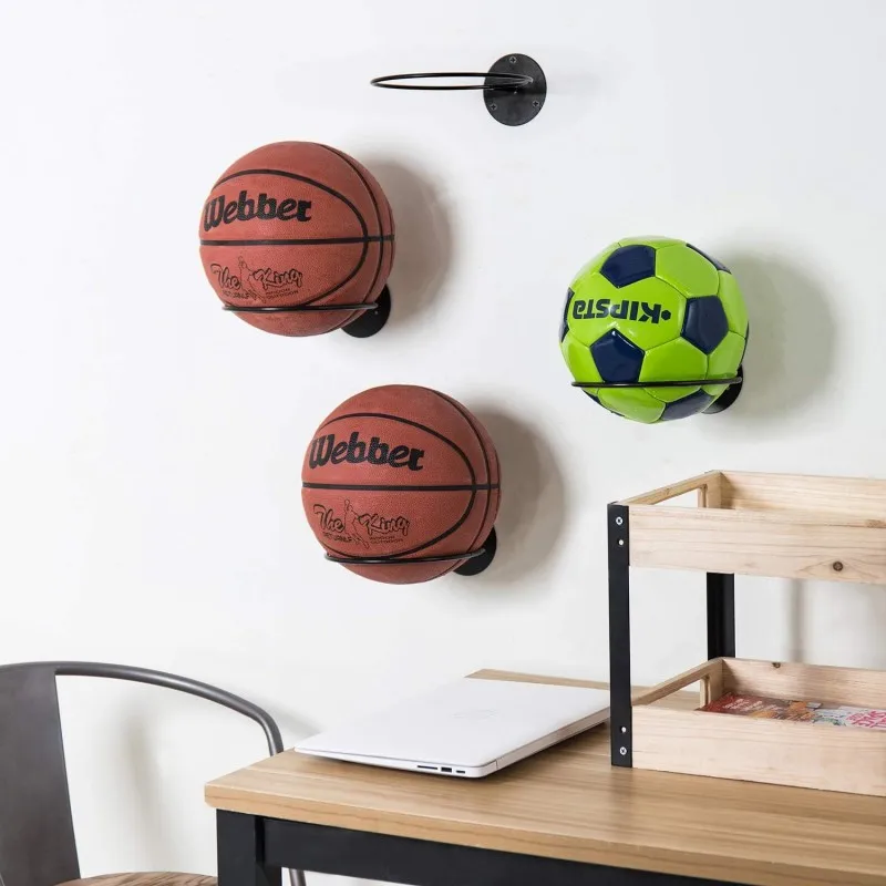 Iron Basketball Football Volleyball Storage Rack Household Wall Mounted Ball Rack Wall Storage 1PC