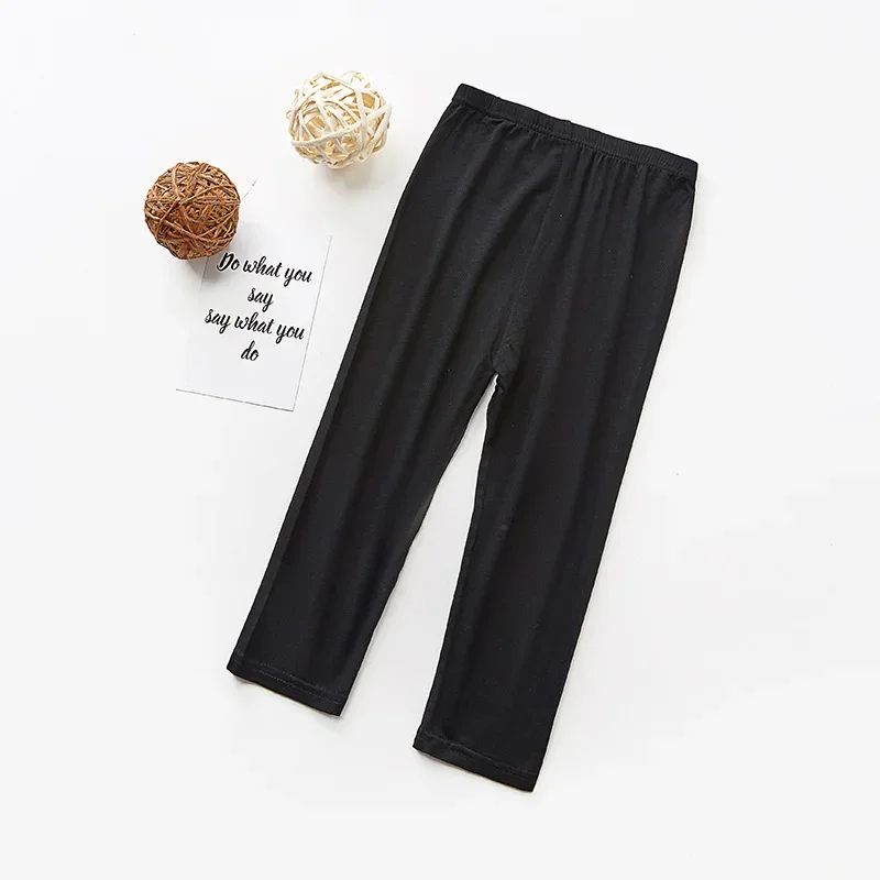 Summer Girls Leggings Modal Cotton Bottoms Calf Length Kids Toddler Pants Capris for Girl 2-8 Years girls pants girls trousers kids pants