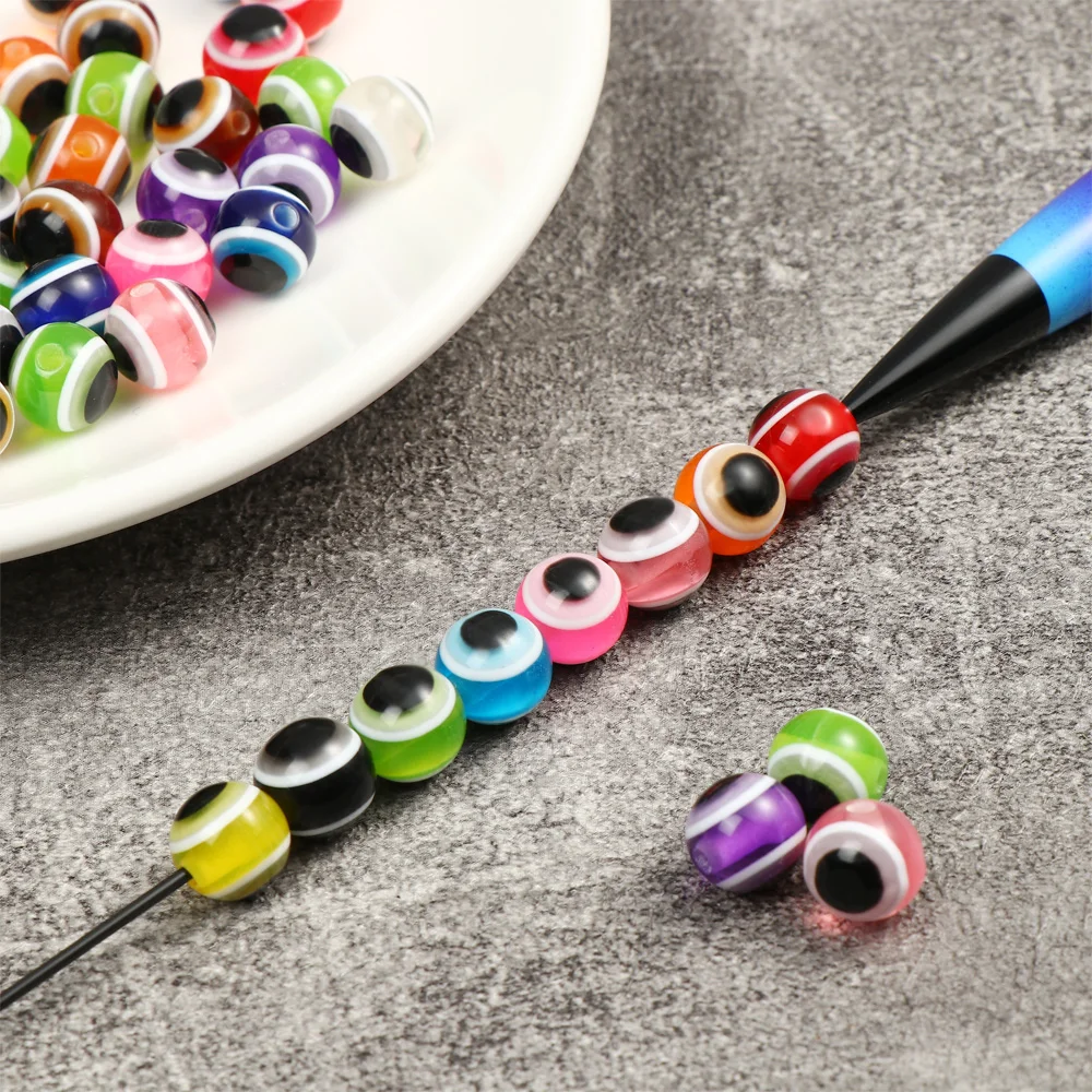 50/60/100 PCS 4/5/6/8/10/12mm Fish Eye Fishing Beads Mixed Color for Carolina Rigs Taxes Rigs Fishing Beads DIY Bass Tackle fishing beads