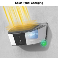 Caméra solaire murale 2K, caméra de Surveillance extérieure, batterie 5200mAh, Vision nocturne couleur, alarme locale, détection humanoïde 2