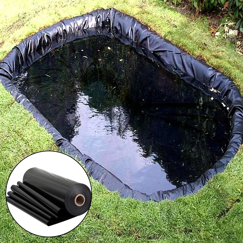 Wellzenith Bache Bassin, Matériau en HDPE Noir de 0,2 mm d'épaisseur, Imperméable et Résistant aux Intempéries, Adapté pour Les étangs à Poissons, Les Fontaines, Les Jardins Aquatiques