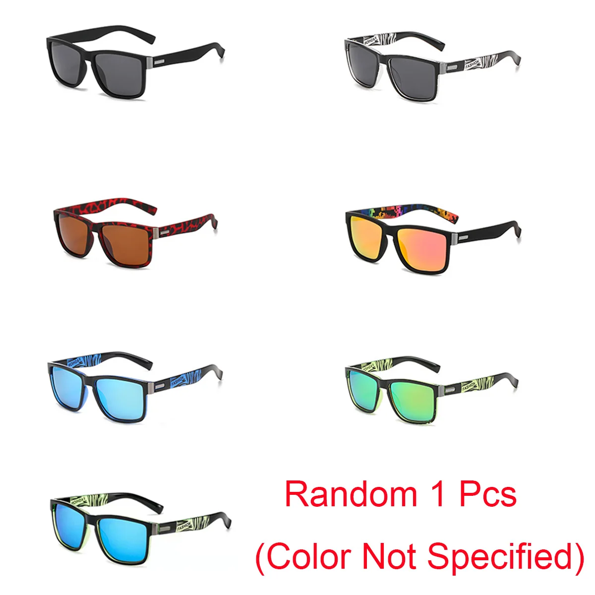 Unisex Polarized Rectangle Sunglasses - UV400 Protection for Outdoor Sports and Driving