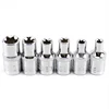 6PCS 1/4" Ratchet Socket.Set.To.rque. Wrench Torx Star Female Socket Adapter E Socket Driver Joint Hand Tools E4 E5 E6 E7 E8 E10 1