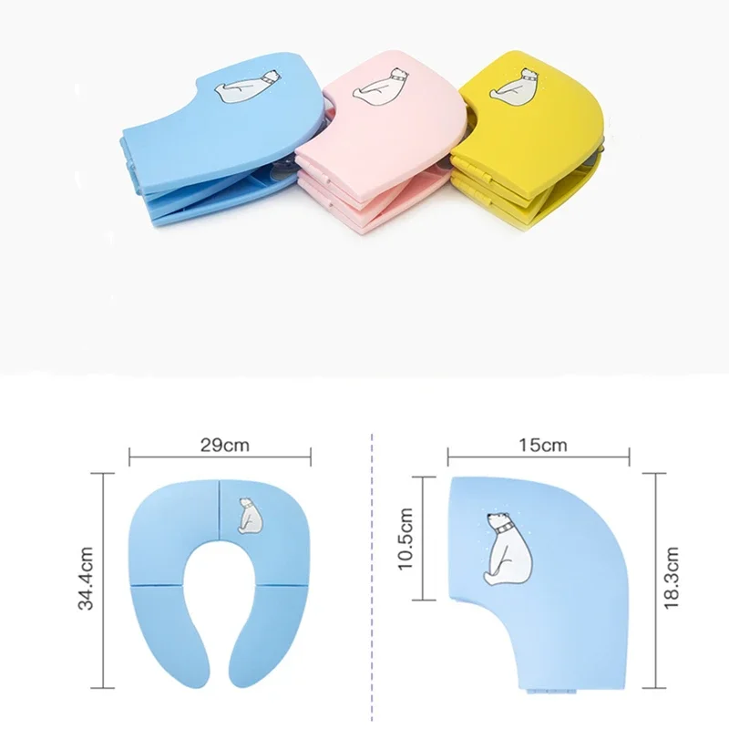 Travel On A Toilet Seat Non-Slip Suction Cups  Folding Travel Potty Seat Portable For Fits Round Oval Toilets Tourist Carry-On 4