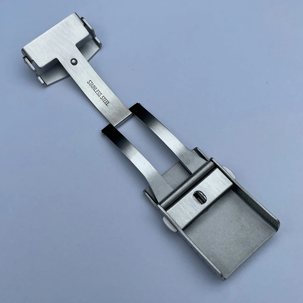 STEELDIVE 18mmm 22mm Stainless Steel Watch Band Buckle for Dive Watch Strap Clasp Double Lock Button Diver Buckle