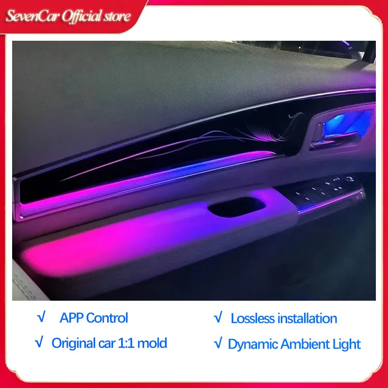 

Replacement for Toyota Sienna 2021 2022 APP Control Dynamic Led Ambient Light Door Trim Speaker Multi-Mode Conversion