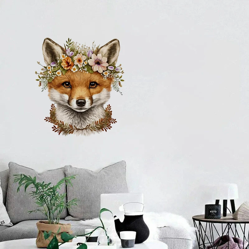 C185#Flowers And Animals Wall Sticker Kids Room Background Home Decoration Mural Living Room Wallpaper Funny Decal